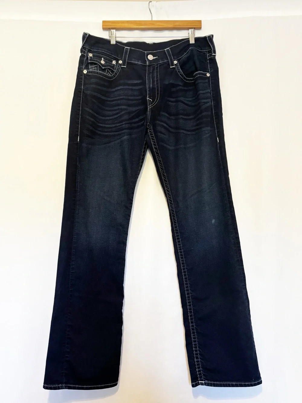 True Religion Ricky Straight Flap Jeans Dark Denim‎ size 36